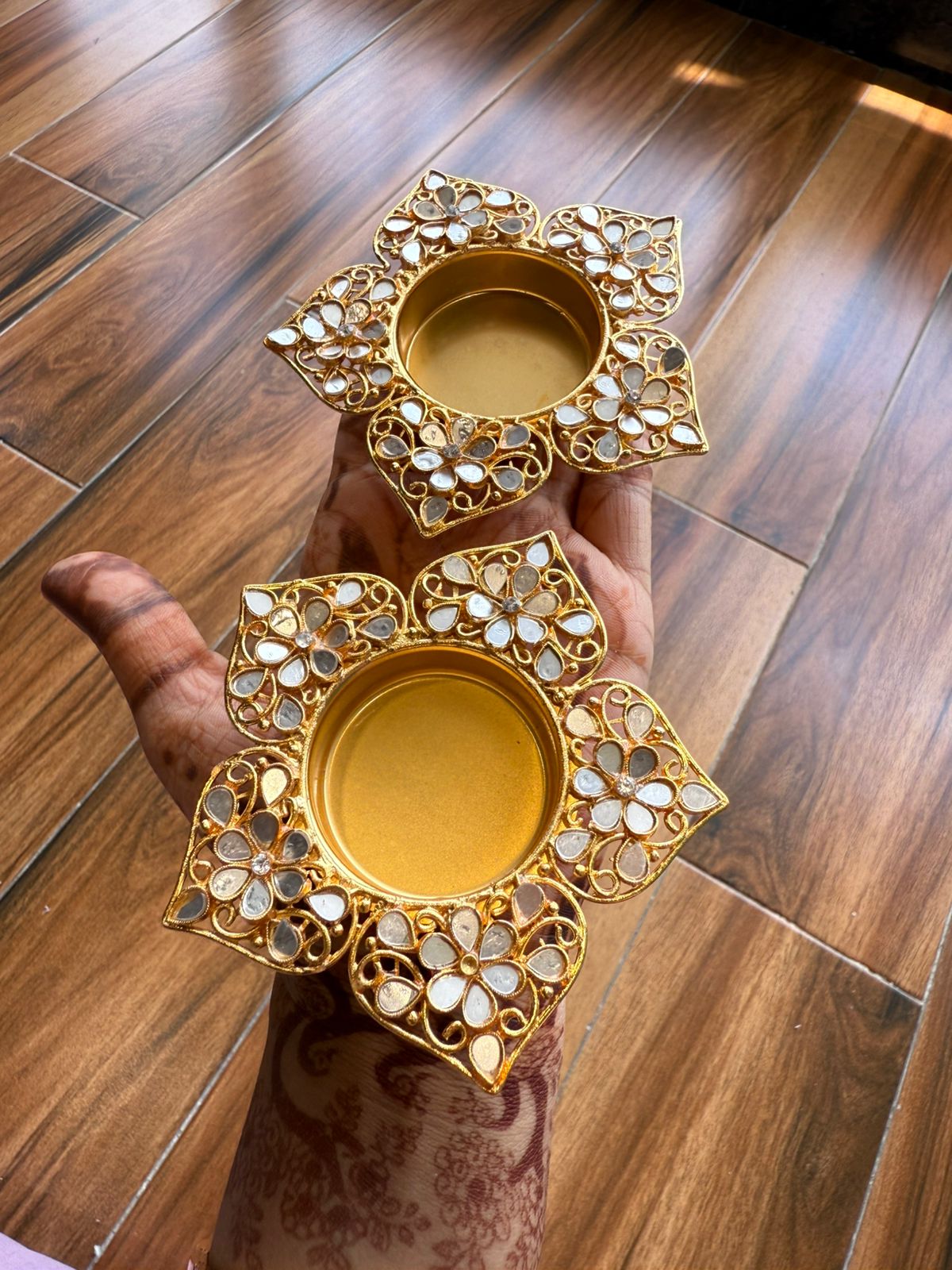 Metal Diya Golden finish