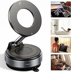 Vacuum Suction Magnetic Car Phone Holder | 360° Rotation | Free Shipping + COD India