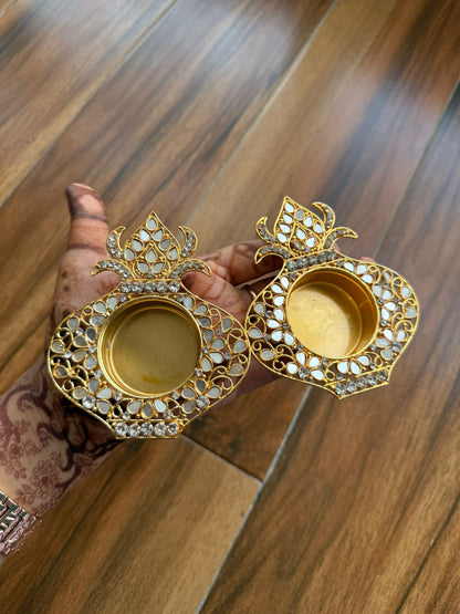 Metal Diya Golden finish