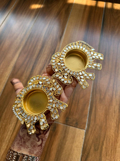 Metal Diya Golden finish