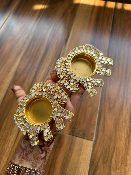 Metal Diya Golden finish