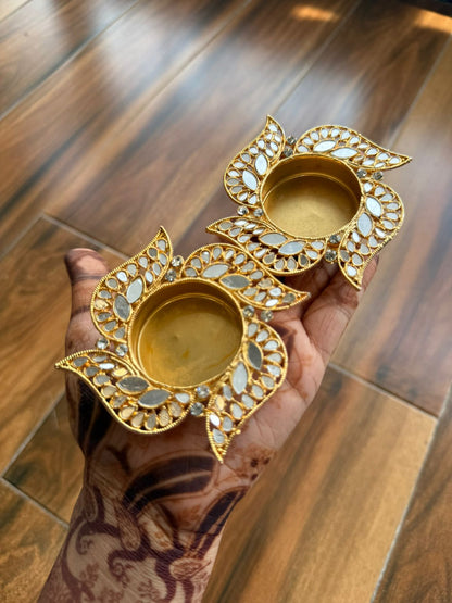 Metal Diya Golden finish